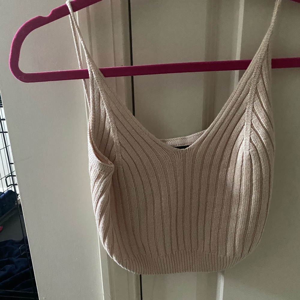 Tan crop top